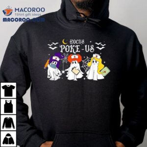 Hocus Poke Us Witch Nurse Halloween Medical Lab Tech Spooky Tshirt