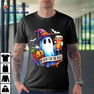 I’m Just Here For The Boos Funny Halloween Ghost Shirt