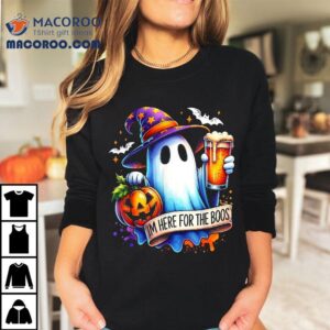 I M Just Here For The Boos Funny Halloween Ghos Tshirt