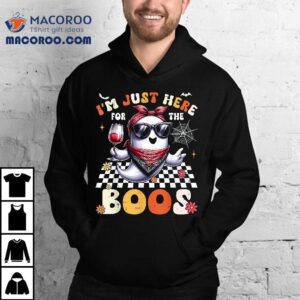 I M Just Here For The Boos Ghost Retro Groovy Halloween Tshirt