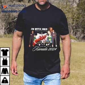 I M With Here Kamala Harris Rocking Chucks And Pearls Tshirt