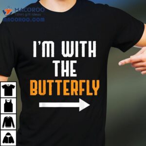 I’m With The Butterfly Costume Funny Halloween Couple Shirt