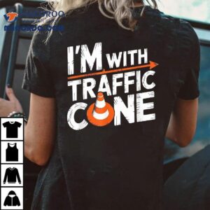 I’m With The Traffic Cone Costume Funny Halloween Couple Shirt