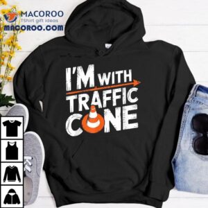 I’m With The Traffic Cone Costume Funny Halloween Couple Shirt
