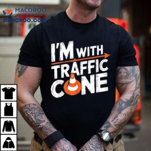 I M With The Traffic Cone Costume Funny Halloween Couple Tshirt