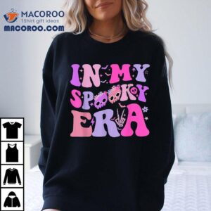 In My Spooky Era Groovy Hippie Halloween Ghost Girls Tshirt