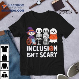 Inclusion Isn’t Scary Slp Halloween Sped Teacher Ghost Mummy Shirt