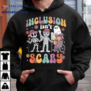 Inclusion Isn’t Scary Slp Halloween Sped Teacher Ghost Mummy Shirt