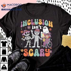 Inclusion Isn’t Scary Slp Halloween Sped Teacher Ghost Mummy Shirt