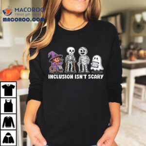 Inclusion Isn T Scary Slp Halloween Sped Teacher Ghost Mummy Tshirt