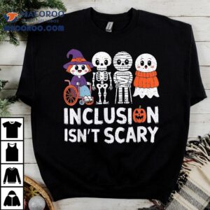 Inclusion Isn T Scary Slp Halloween Sped Teacher Ghost Mummy Tshirt