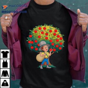 Johnny Appleseed Costume Kids Girls Planted Apple Trees Tshirt