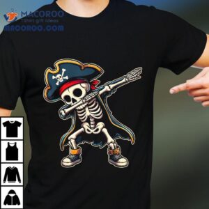 Kids Pirate Shirt Boys Toddler Dabbing Skeleton Halloween
