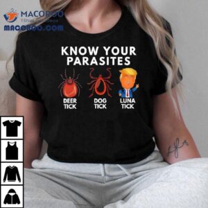 Know Your Parasites Deer Tick Dog Tick Luna Tick Anti Trump Tshirt