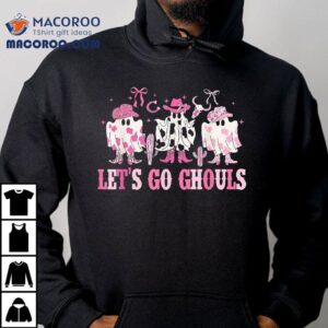 Let_s Go Ghouls Pink Cowboy Ghost Spooky Halloween Shirt