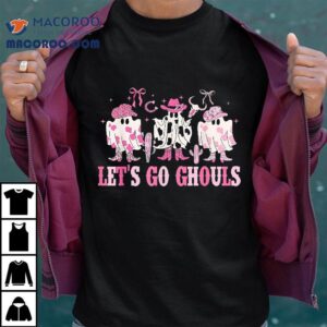 Let_s Go Ghouls Pink Cowboy Ghost Spooky Halloween Shirt