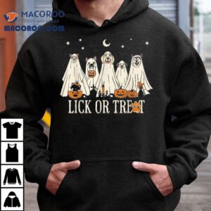 Lick Or Treat Funny Ghost Dog Cute Halloween Lover Shirt