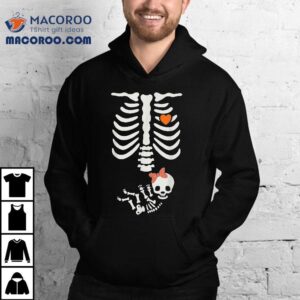 Maternity Skeleton Baby Girl Halloween Costume Pregnancy Shirt