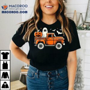 Monster Truck For Kids Boys Pumpkin Ghost Halloween Tshirt