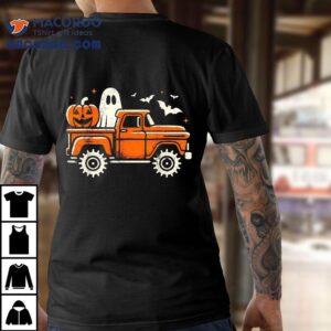 Monster Truck For Kids Boys Pumpkin Ghost Halloween Tshirt