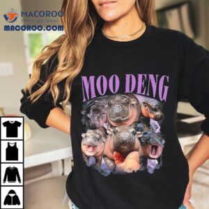Moo Deng Baby Pygmy Hippo Cute Zoo For Family Tee Shirt