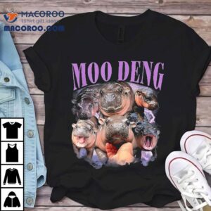 Moo Deng Baby Pygmy Hippo Cute Zoo For Family Tee Tshirt