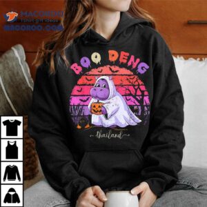 Moo Deng Hippo Baby Pygmy Hippopotamus Fun Halloween Costume Tshirt