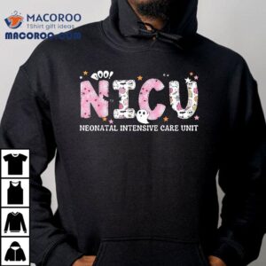Nicu Nurse Halloween Spooky Pumpkin Neonatal Intensive Care Shirt