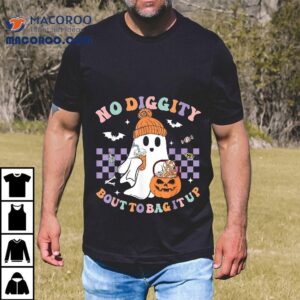 No Diggity Bout To Bag It Up Cute Ghost Halloween Kids Candy Shirt