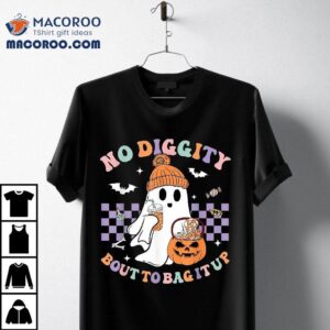 No Diggity Bout To Bag It Up Cute Ghost Halloween Kids Candy Shirt