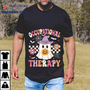 Ot Occupational Therapy Halloween Retro Ghos Tshirt