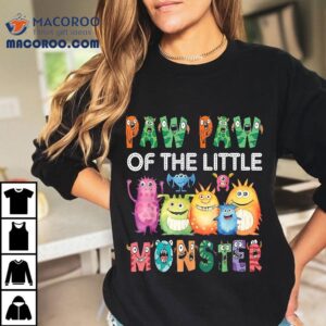 Paw Of The Little Monster Kids 1st Birthday Party Shirt
