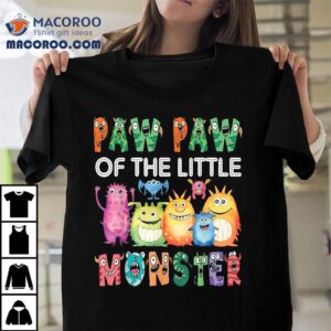 Paw Of The Little Monster Kids St Birthday Party Tshirt