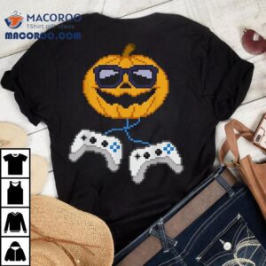 Pixel Perfect Jack O Lantern Gamer Tshirt