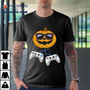 Pixel Perfect Jack O Lantern Gamer Tshirt