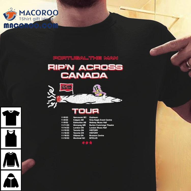 Portugal. The Man Rip N Across Canada Tour Shirt Portugal. The Man Rip N Across Canada Tour Shirt