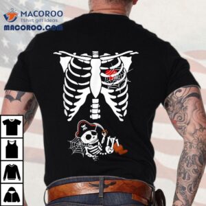 Pregnancy Pirate Baby Skeleton X Ray Halloween Costume Shirt