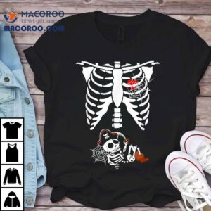 Pregnancy Pirate Baby Skeleton X Ray Halloween Costume Shirt