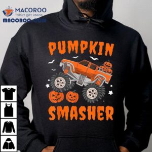 Pumpkin Smasher Toddler Halloween For Monster Truck Lover Tshirt