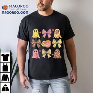 Retro Boo Ghost Conchas Coquette Bow Mexican Funny Halloween Shirt