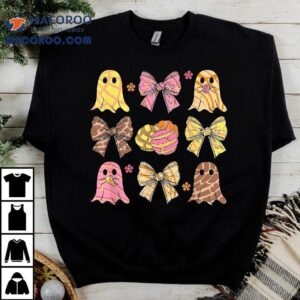 Retro Boo Ghost Conchas Coquette Bow Mexican Funny Halloween Tshirt
