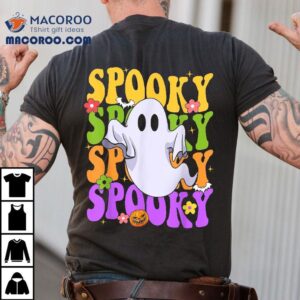 Retro Groovy Ghost Halloween Costume S Spooky Vibes Shirt