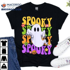 Retro Groovy Ghost Halloween Costume S Spooky Vibes Tshirt