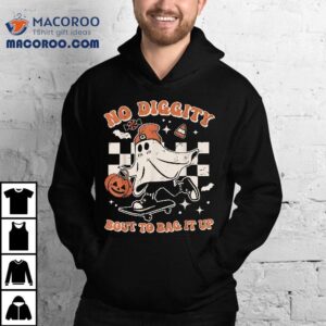 Retro Halloween Ghost No Diggity Bout To Bag It Up Shirt