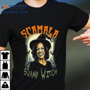 Scamala Swamp Witch Funny Anti Kamala Harris 2024 Halloween Shirt