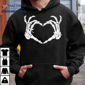Skeleton Hands Heart Halloween Costume Kids Shirt
