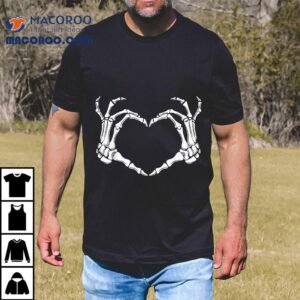 Skeleton Hands Heart Halloween Design Shirt