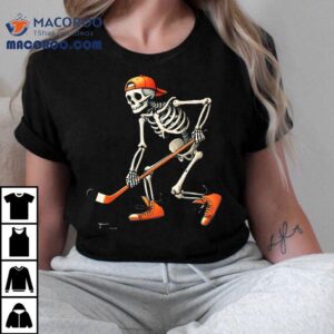 Skeleton Hockey Halloween Costume Sport Boys Kids Tee Tshirt