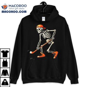 Skeleton Hockey Halloween Costume Sport Boys Kids Tee Tshirt