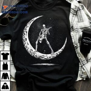 Skeleton Playing Guitar Rock And Roll Band For Kids Shirt